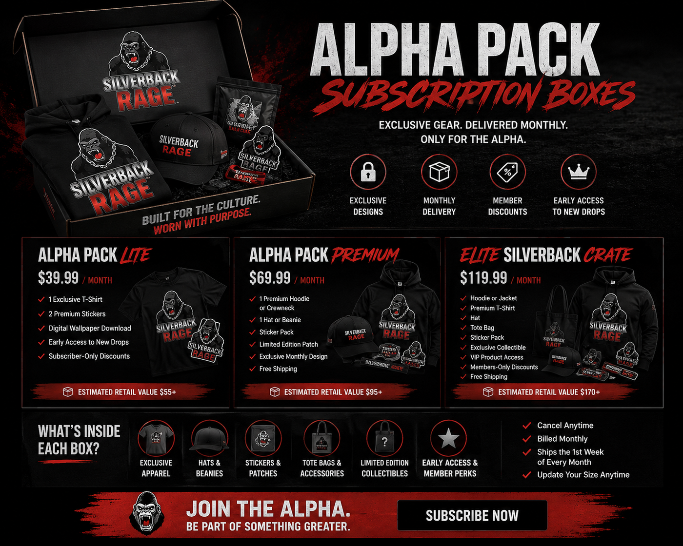 Silverback Rage "Alpha Pack" Subscription