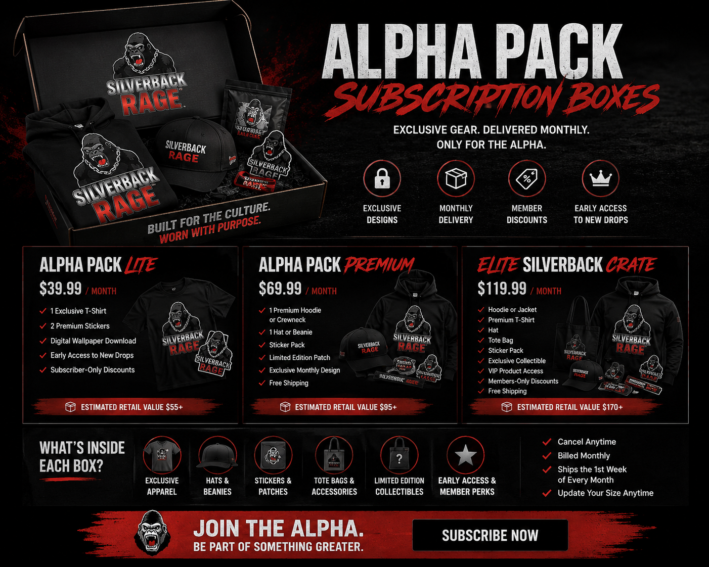 Silverback Rage "Alpha Pack" Subscription