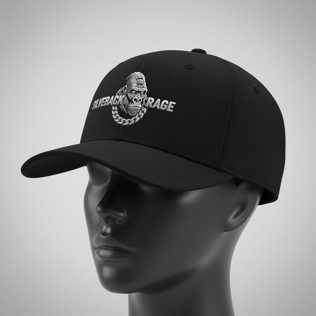 Black Baseball Cap with Logo