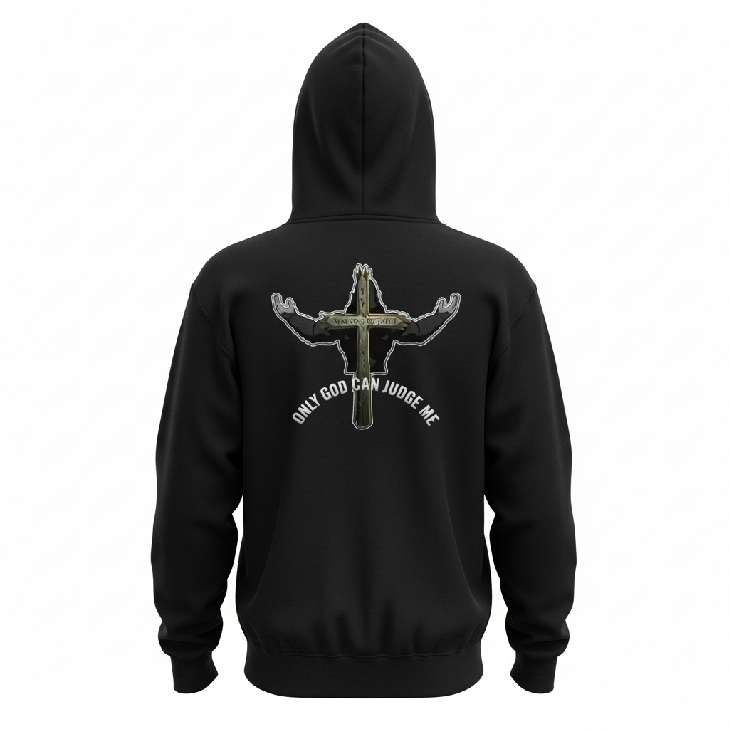 Black Hoodie Back View