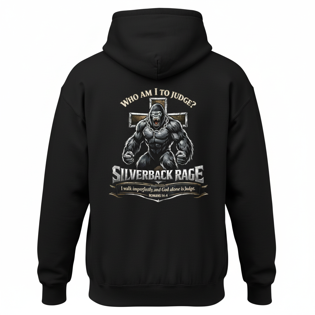 Black Hoodie Back View