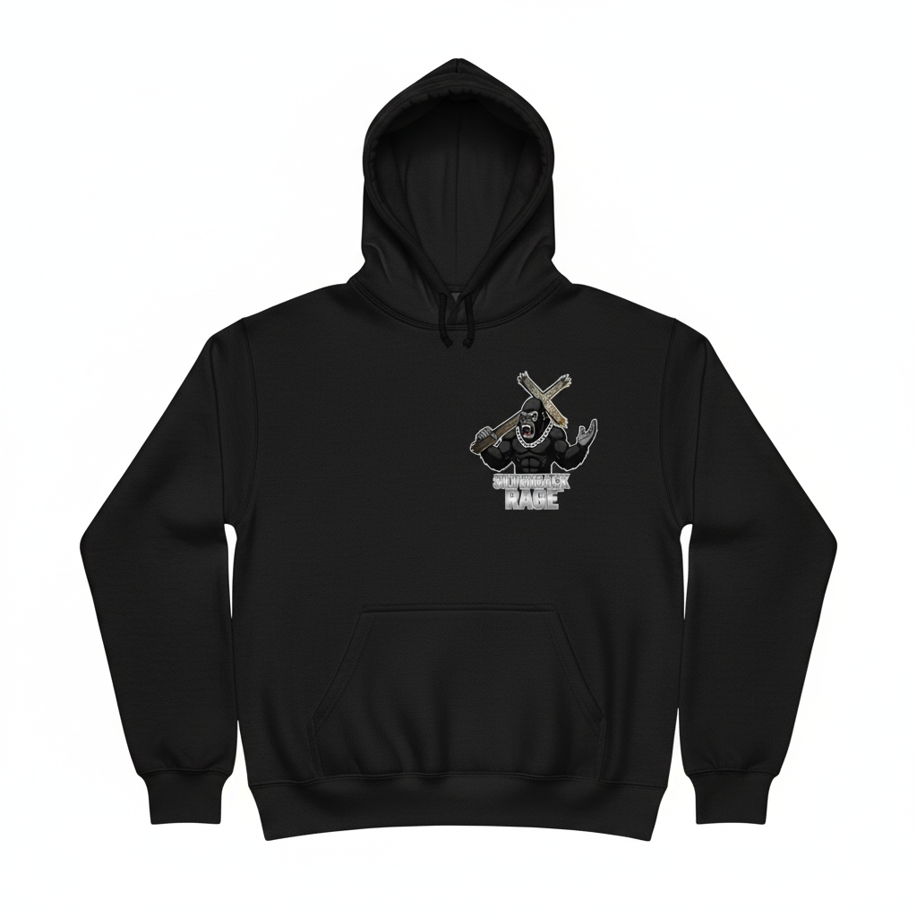 Black Hoodie with Chest Logo