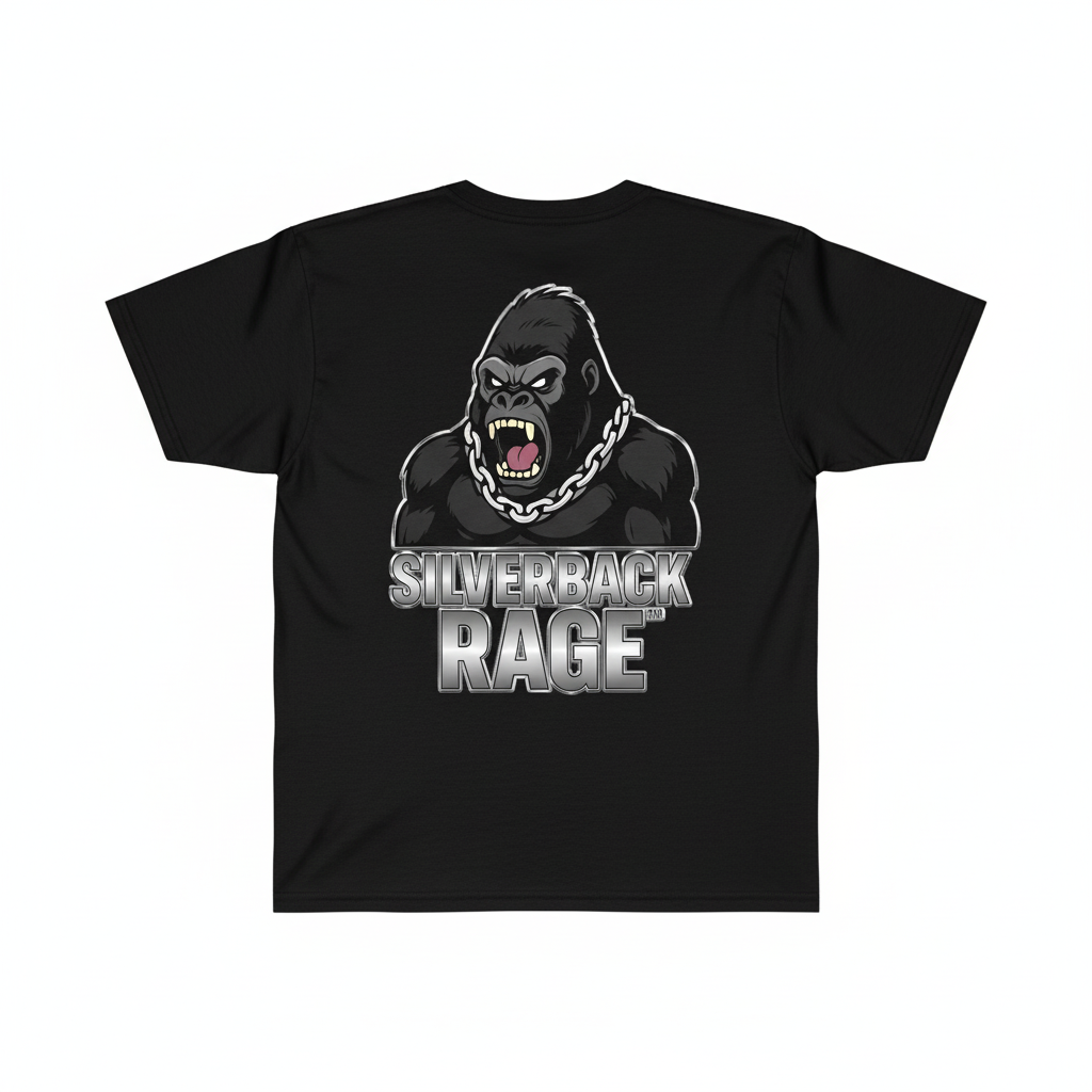 Black Silverback Rage T-Shirt Back