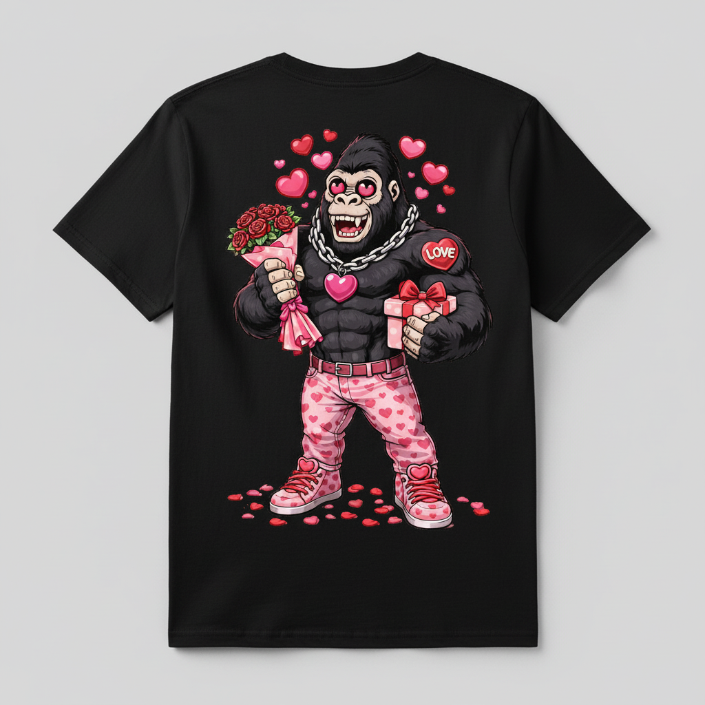 Black t-shirt back view