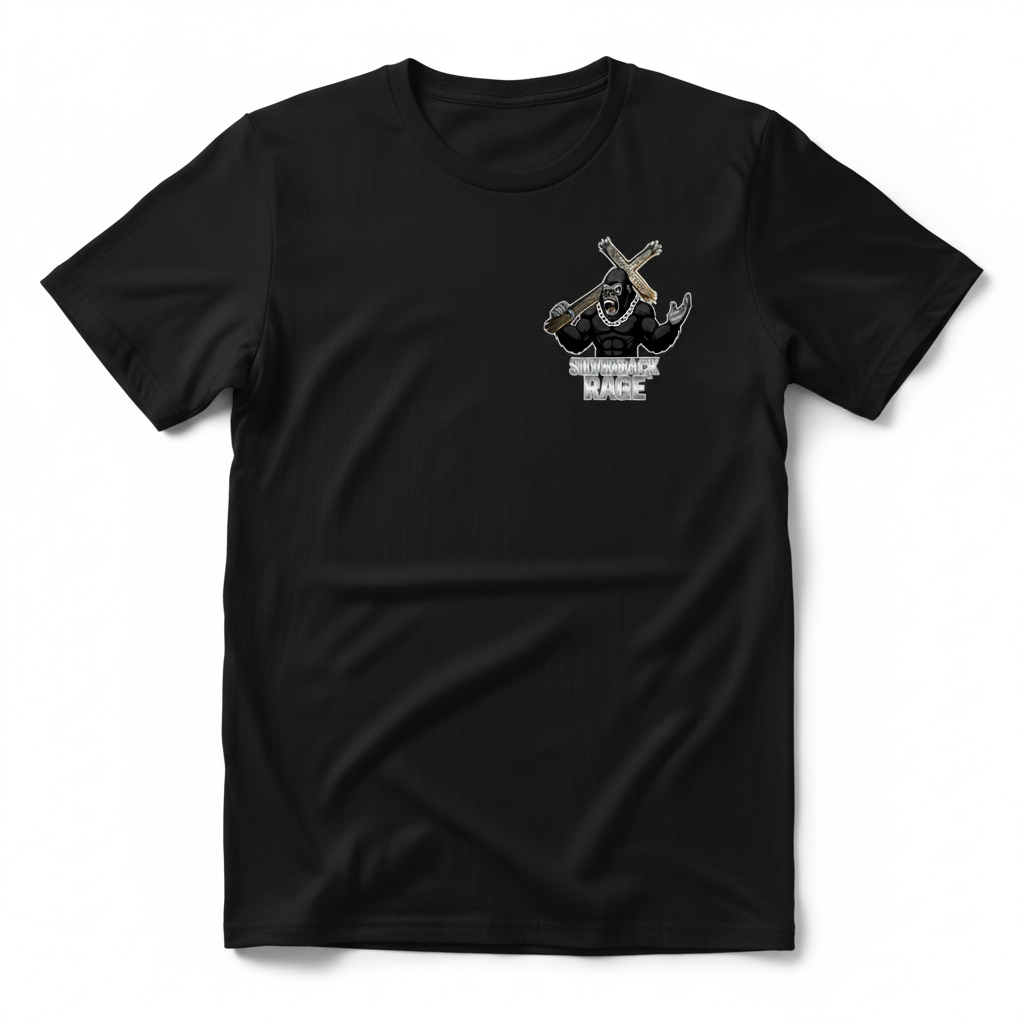 Black T-Shirt with Chest Logo