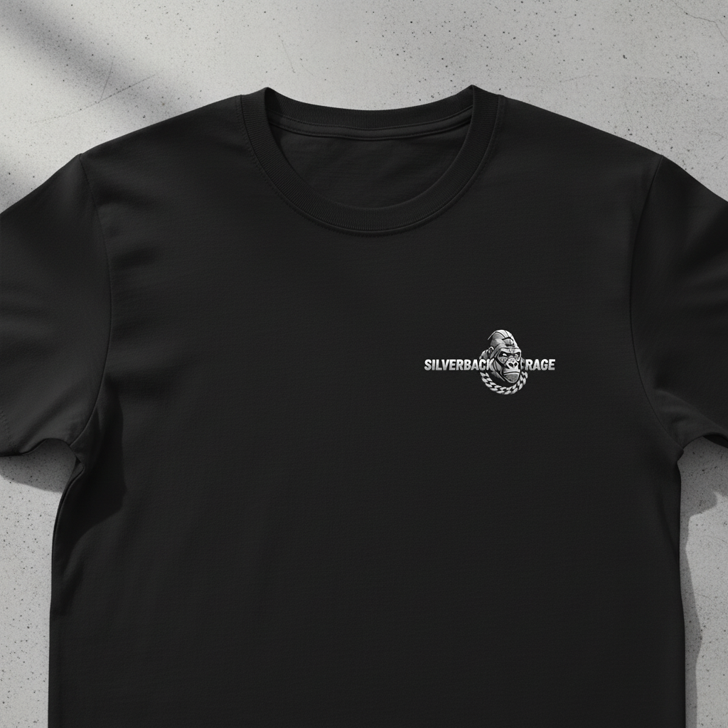 Black T-Shirt with Chest Logo