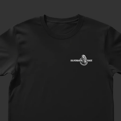 Black T-Shirt with Chest Logo