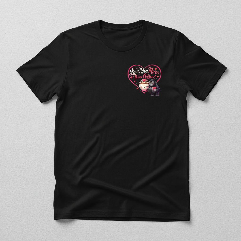 Black t-shirt with small logo