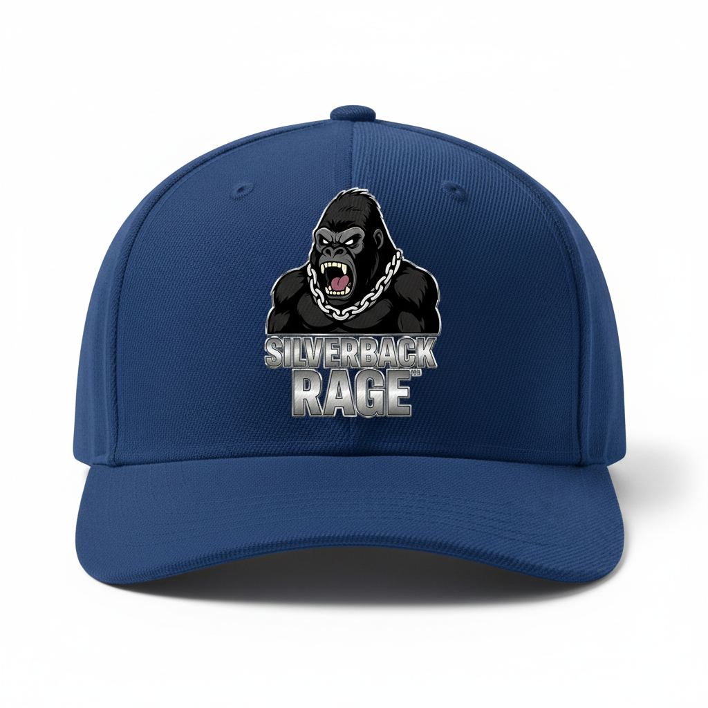 Blue Silverback Rage Baseball Cap