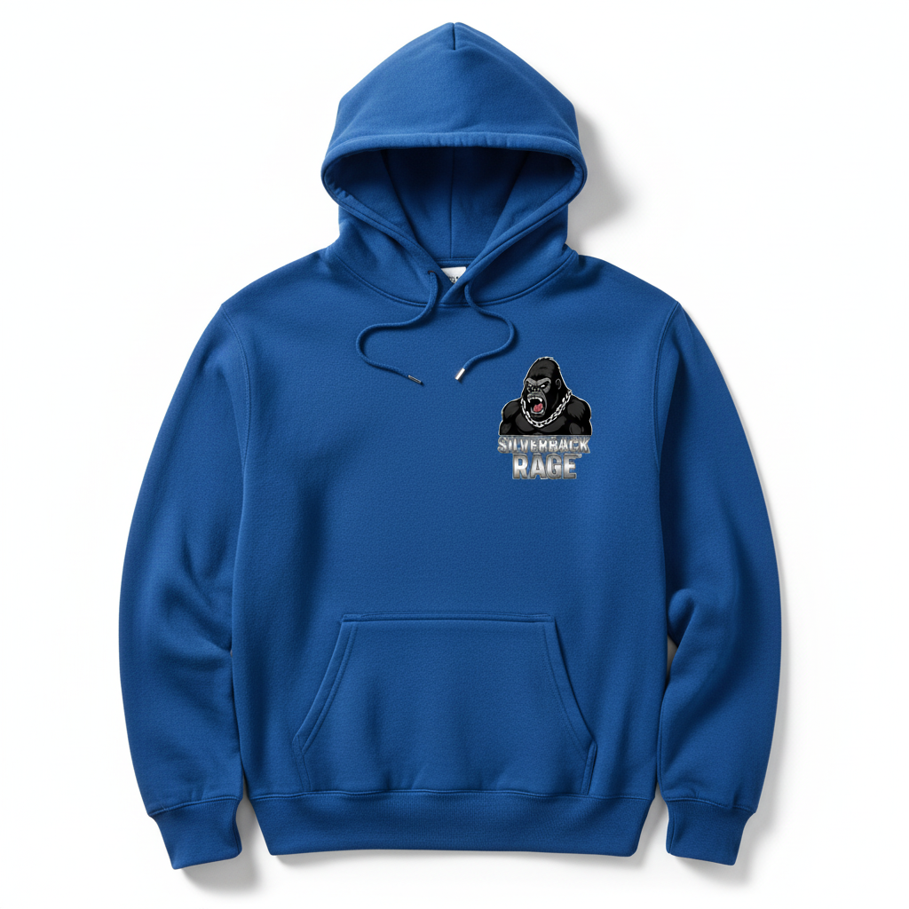 Blue Silverback Rage Hoodie Front