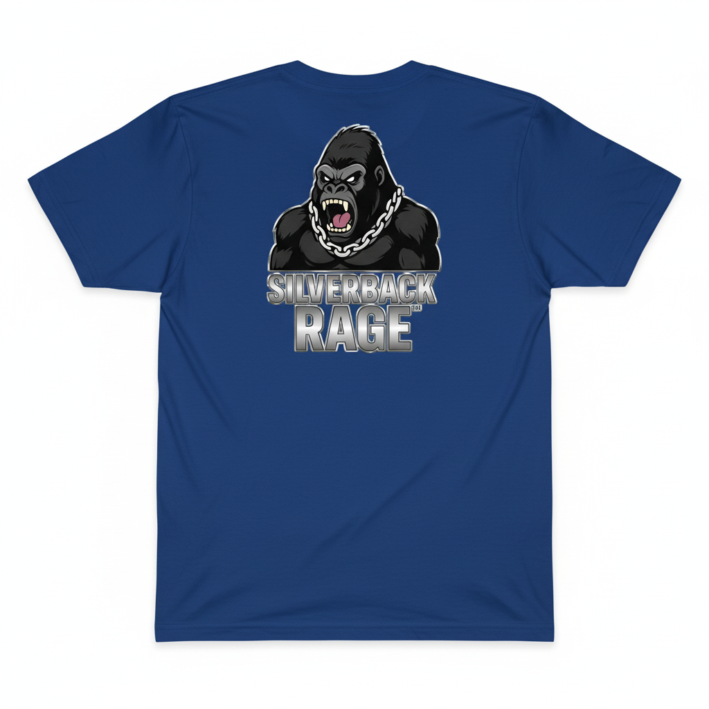 Blue Silverback Rage T-Shirt Back