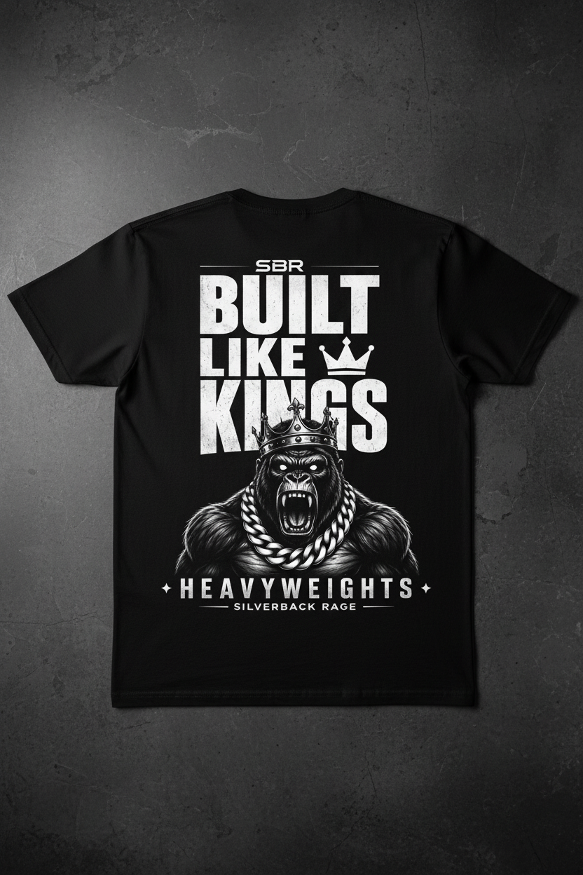 Built Like Kings Flat Lay Back Mockup