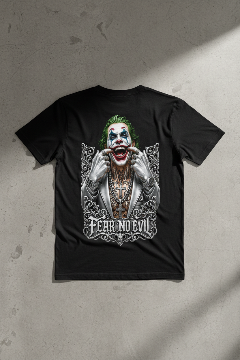 Fear No Evil Back T-Shirt Mockup