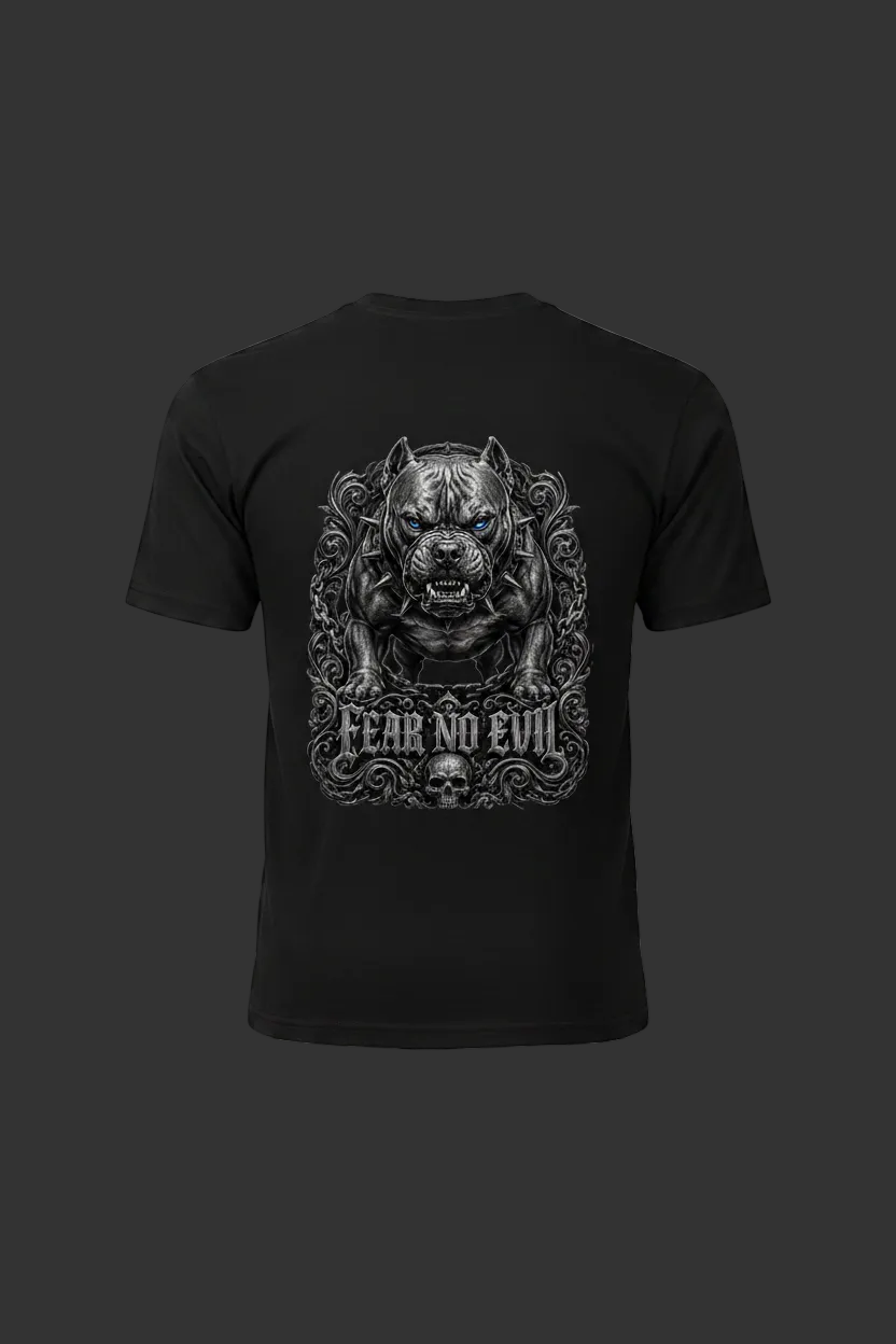 Fear No Evil Back T-Shirt Mockup