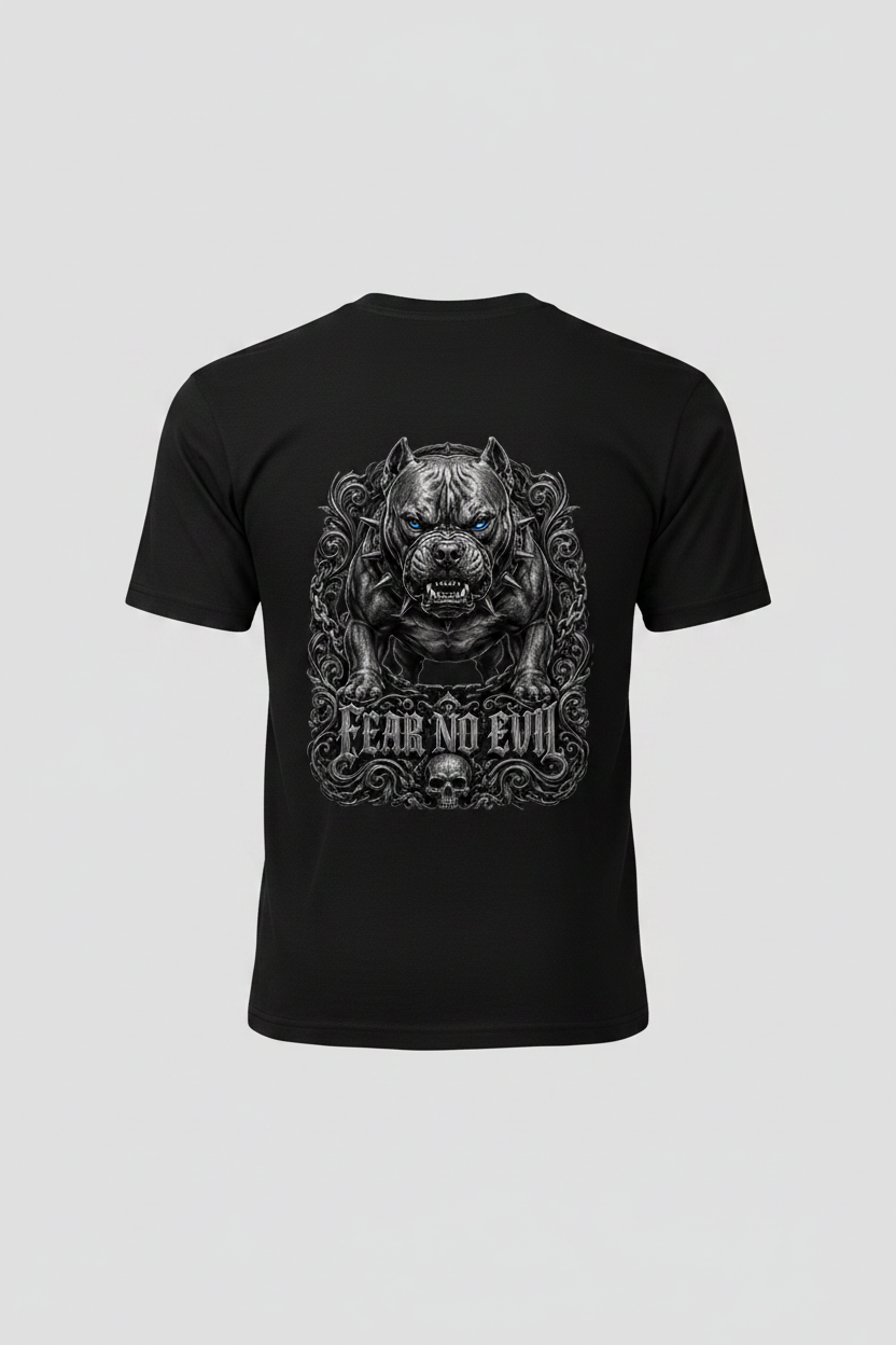 Fear No Evil Back T-Shirt Mockup