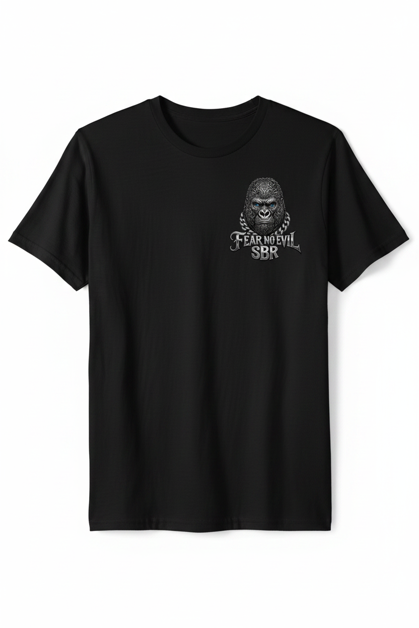 Fear No Evil SBR Black T-Shirt Mockup
