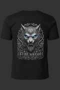 Fear No Evil Wolf Black T-Shirt Back Mockup