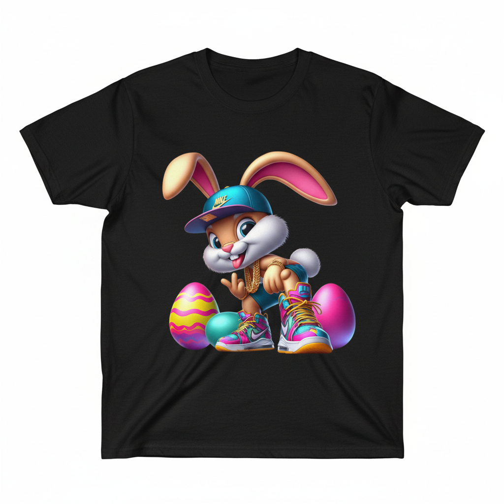 Hip-Hop Bunny T-Shirt Mockup