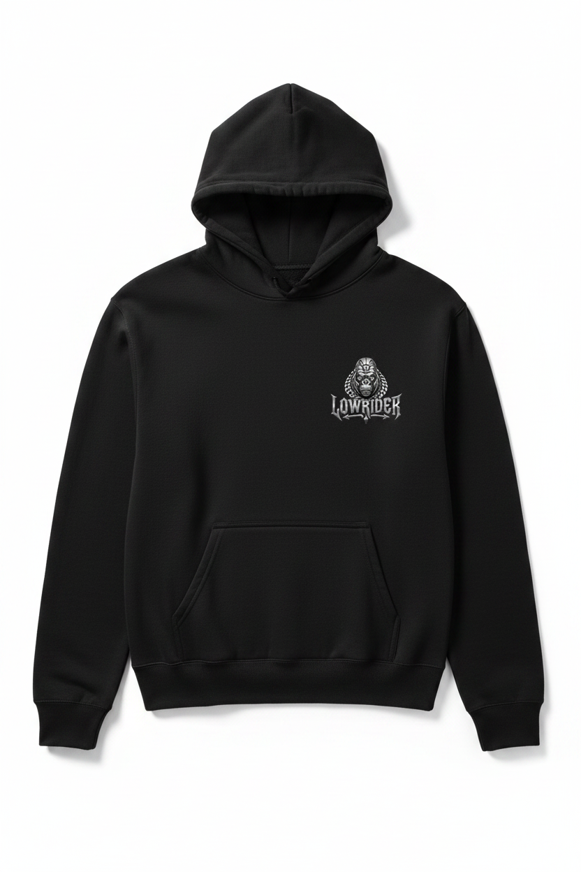 Lowrider Black Hoodie Mockup