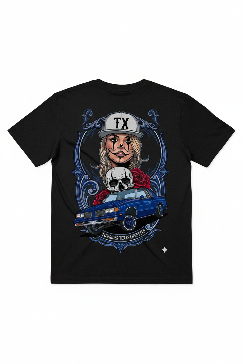 Lowrider Texas Lifestyle Black T-Shirt Back