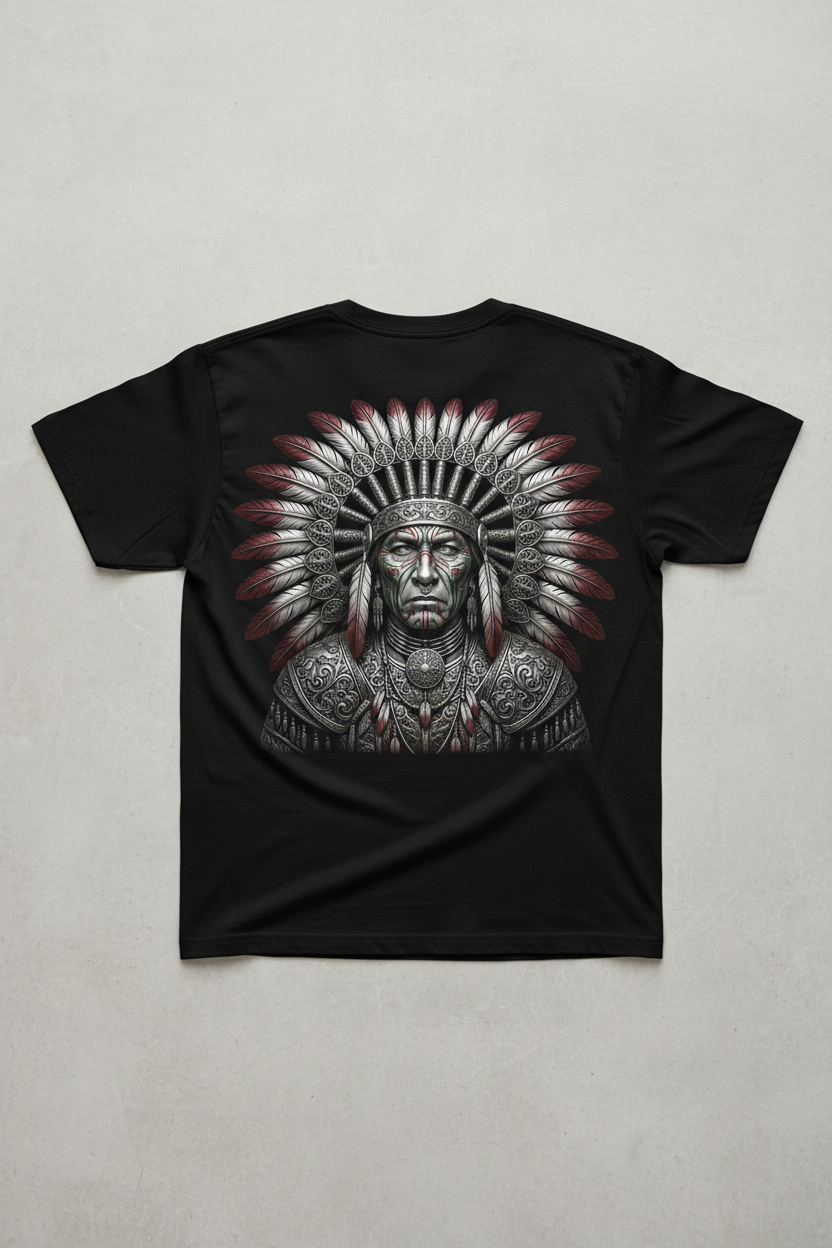 Native American Chief Back T-Shirt Mockup