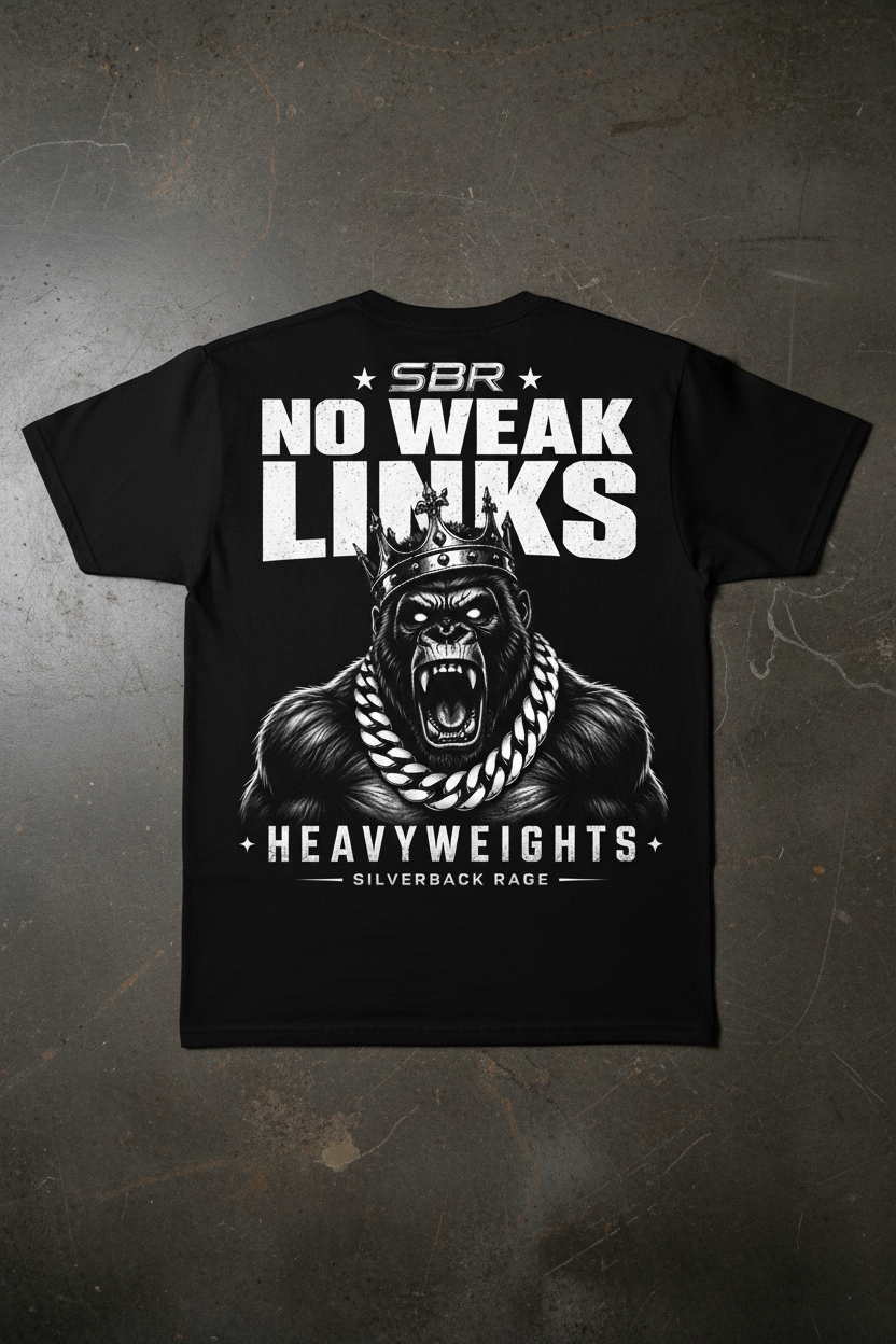 No Weak Links Flat Lay Back Mockup