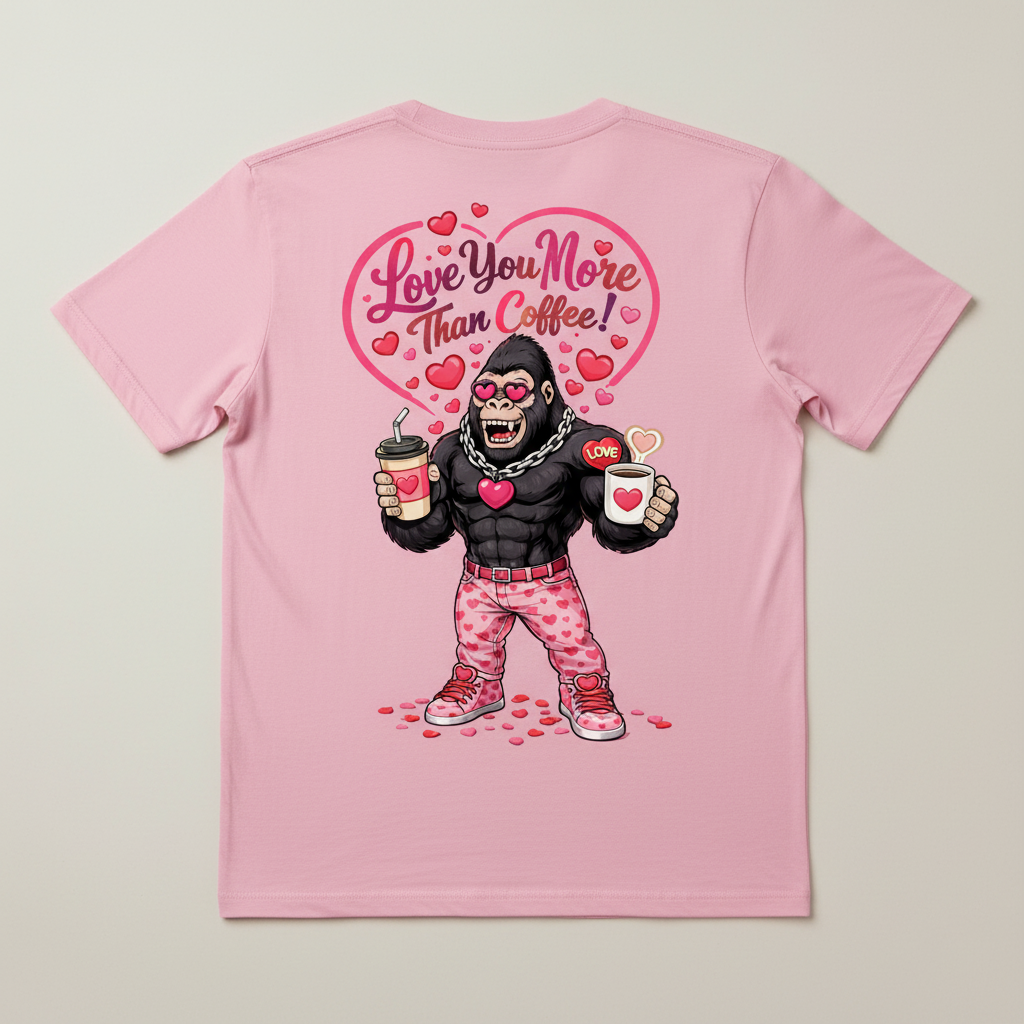 Pink t-shirt back view