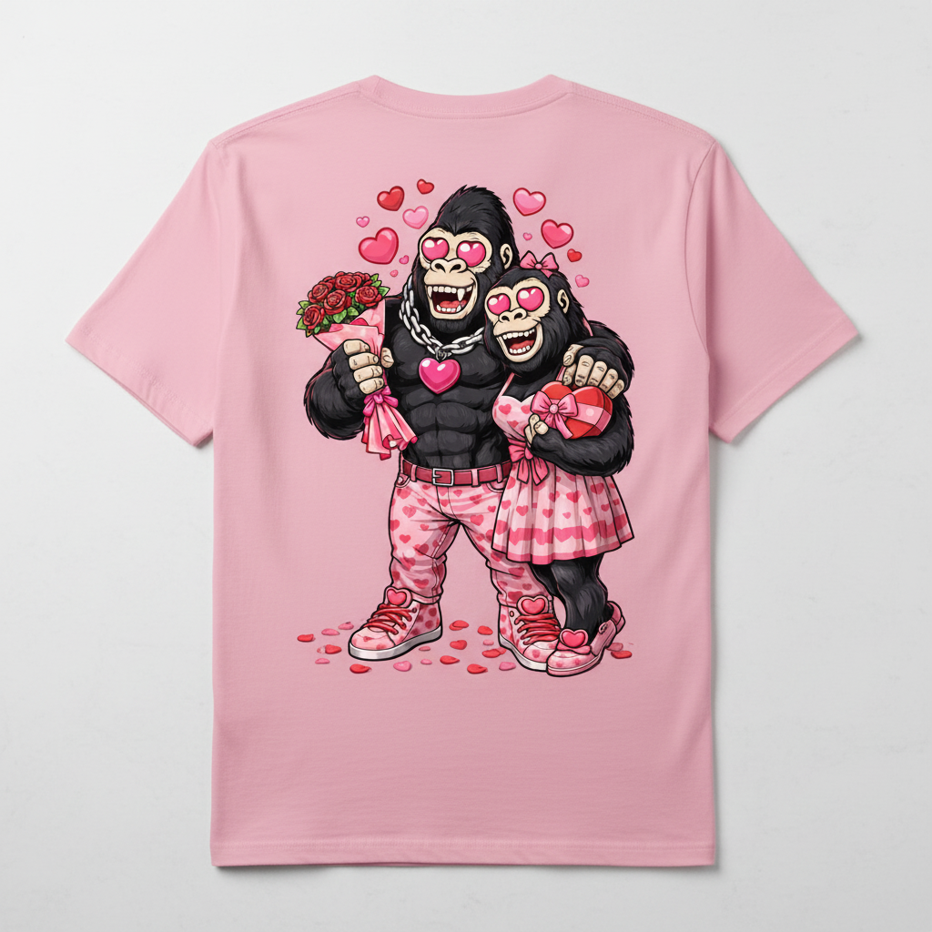 Pink t-shirt back view