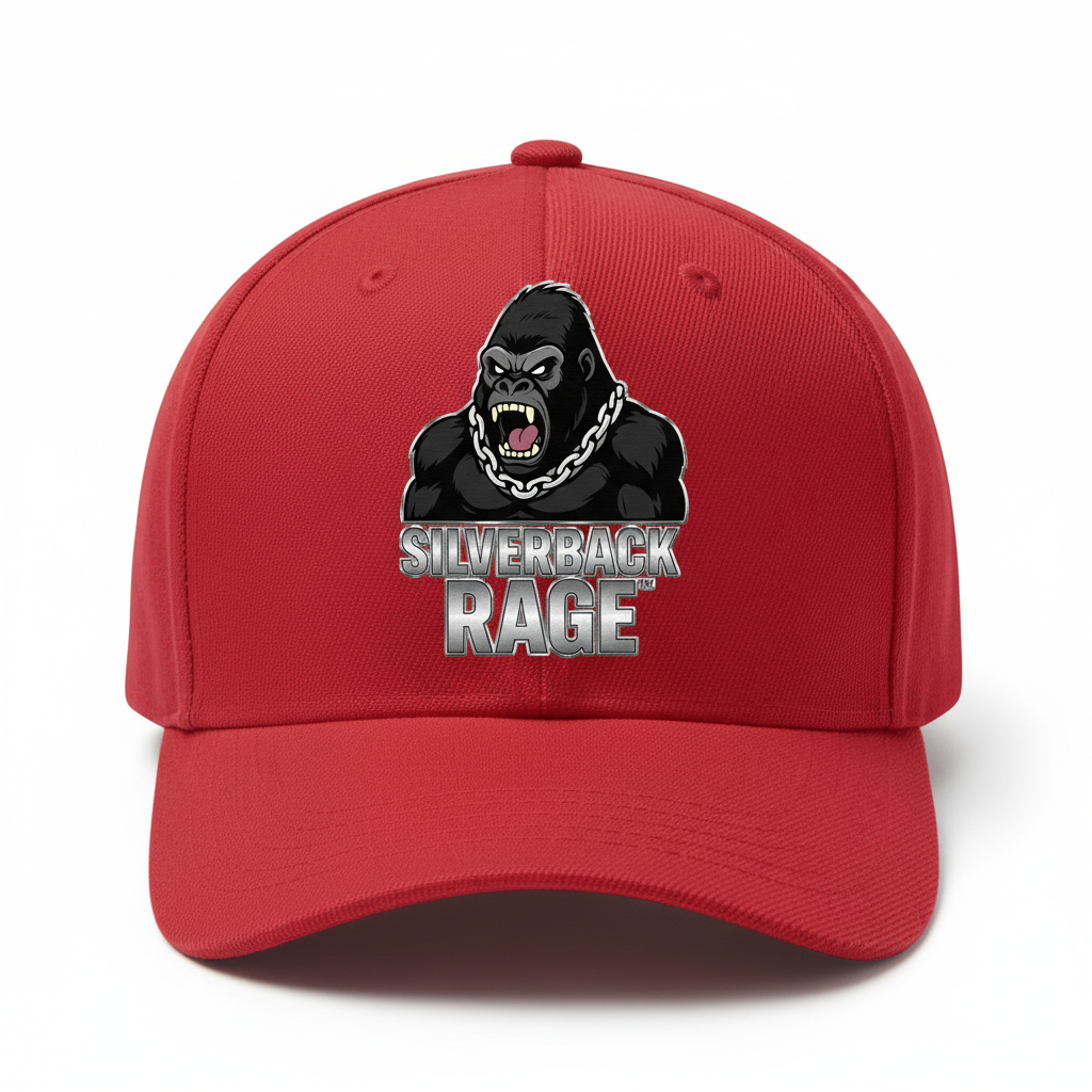 Red Silverback Rage Baseball Cap