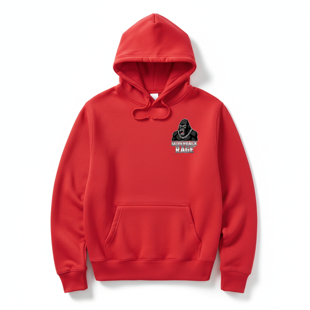 Red Silverback Rage Hoodie Front
