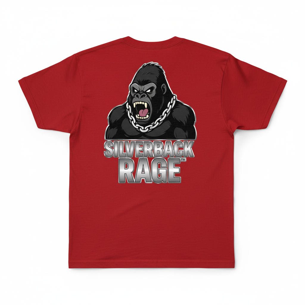 Red Silverback Rage T-Shirt Back