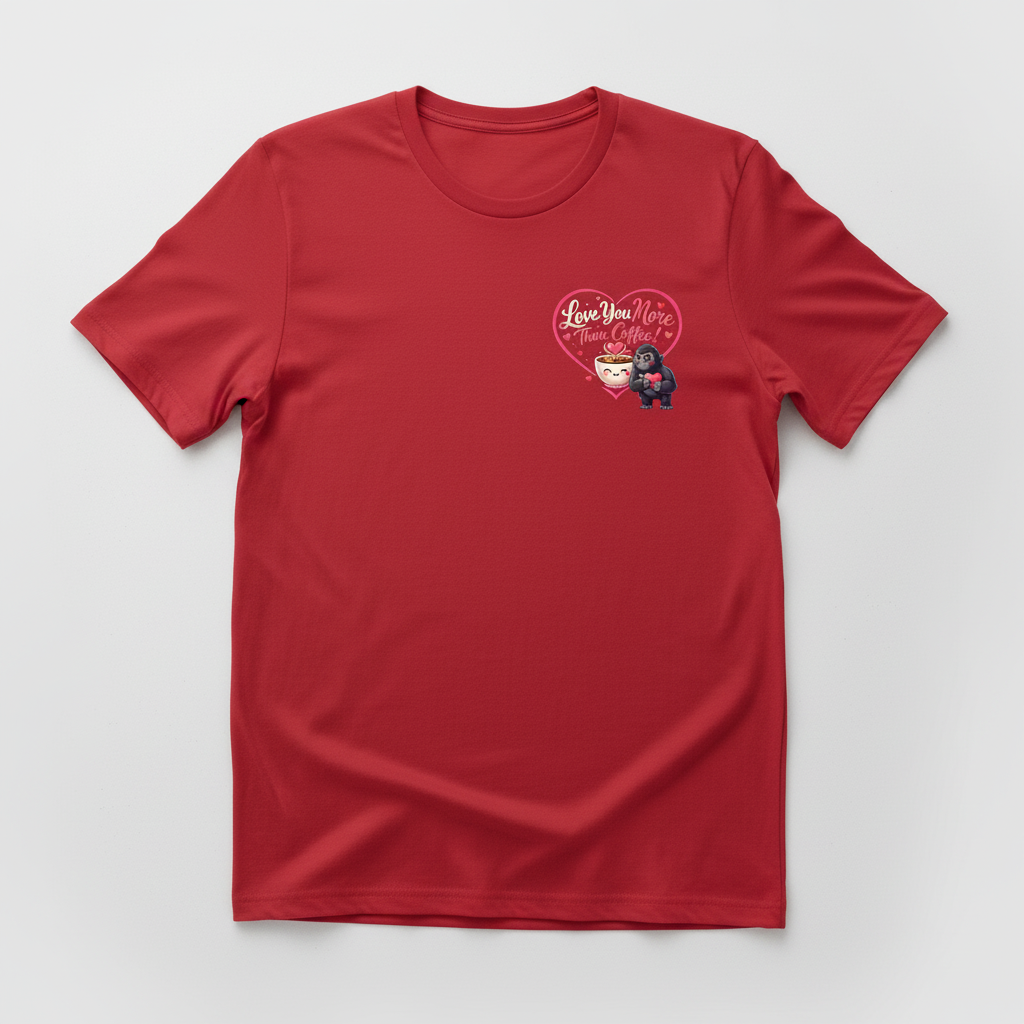Red t-shirt with small logo