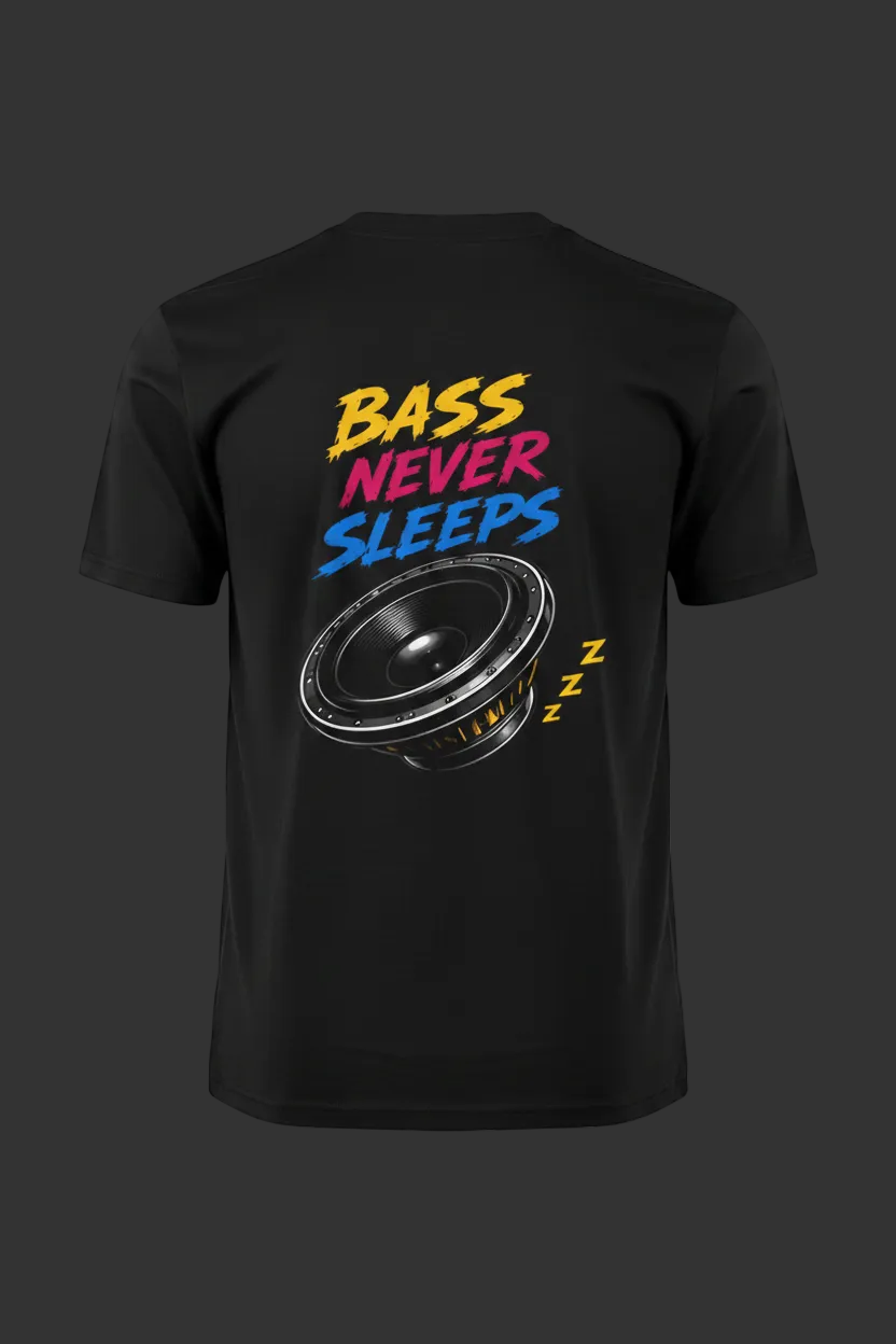SBR King of Bass - Bass Never Sleeps Grey BG Mockup