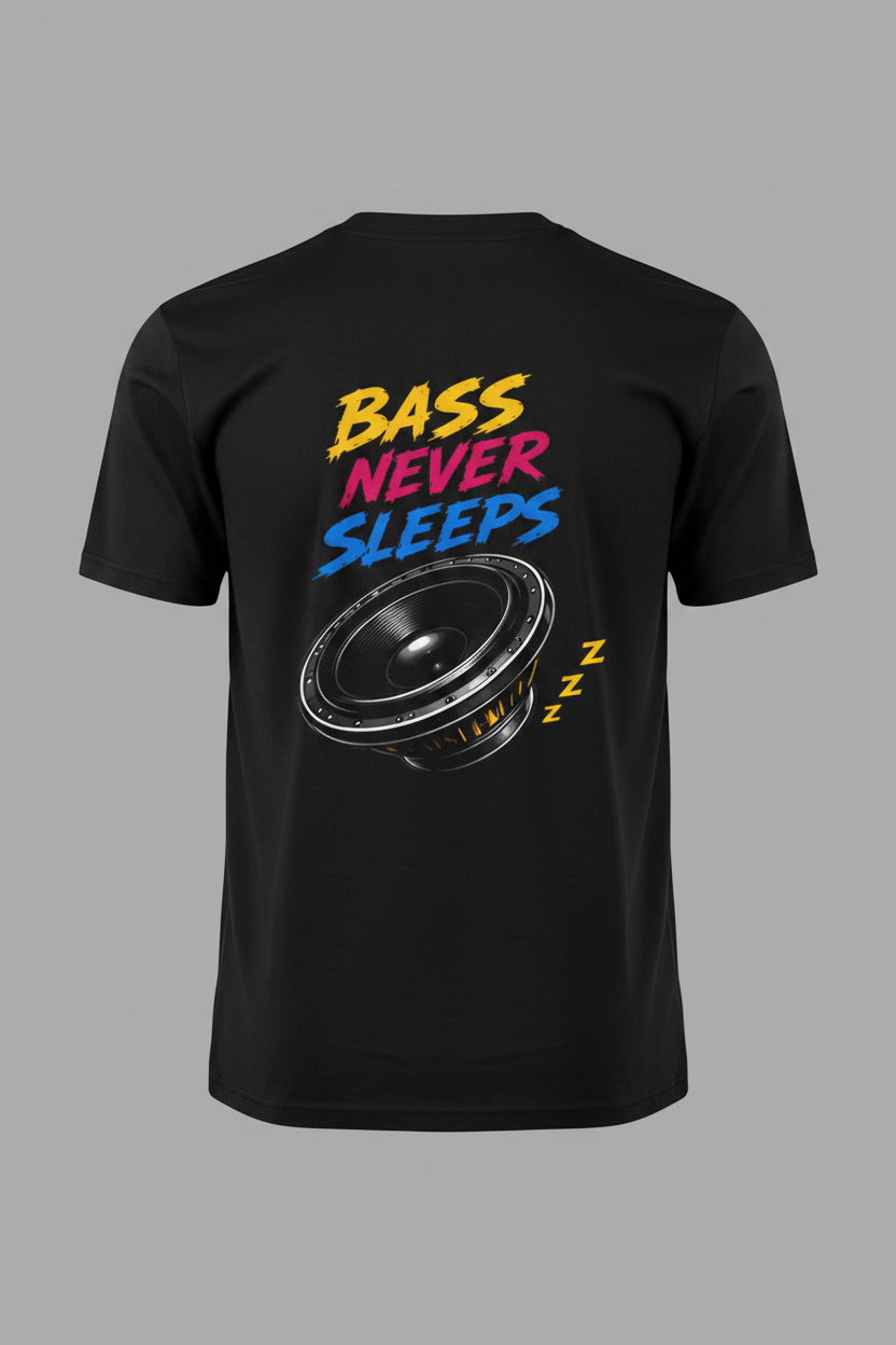 SBR King of Bass - Bass Never Sleeps Grey BG Mockup