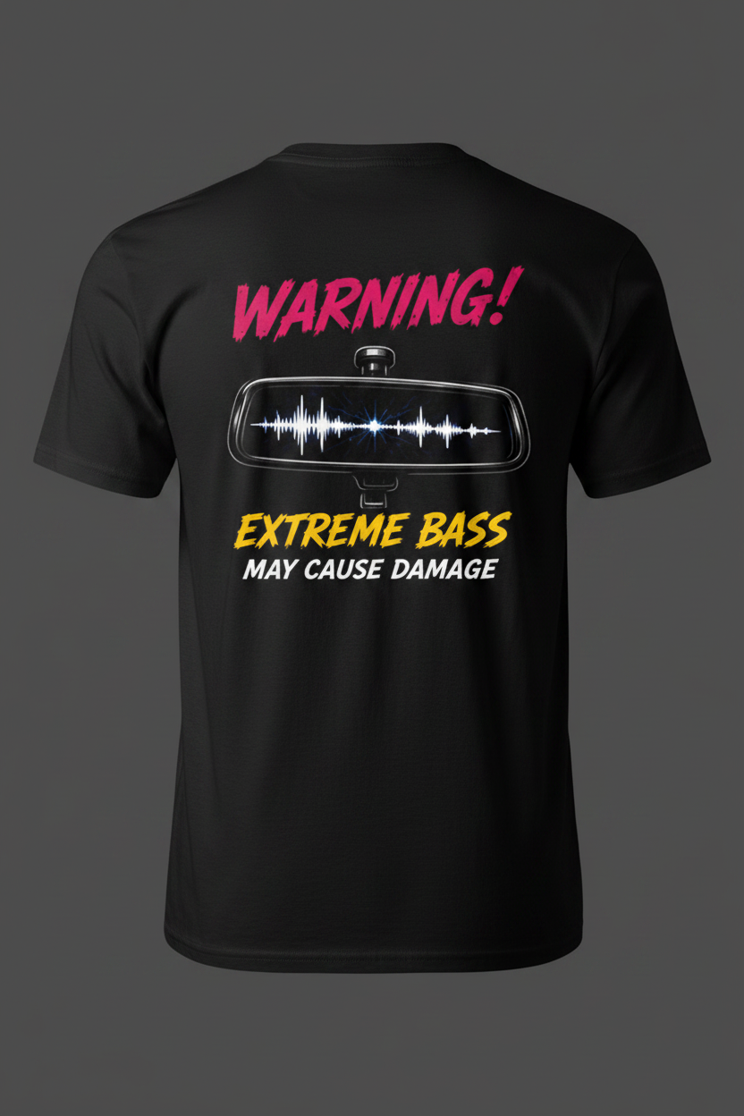 SBR King of Bass - Warning Extreme Bass Tee Mockup