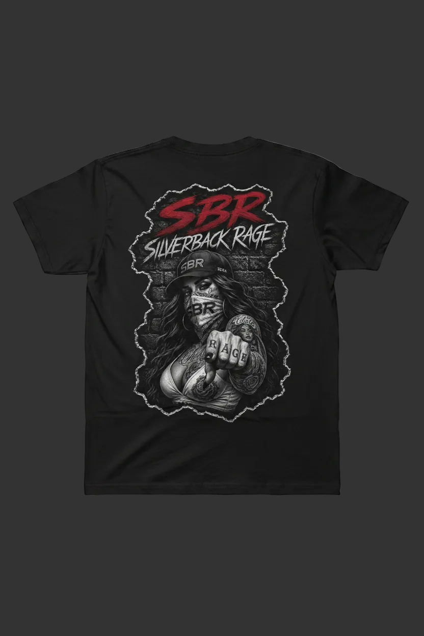 SBR Silverback Rage Back Tee Mockup