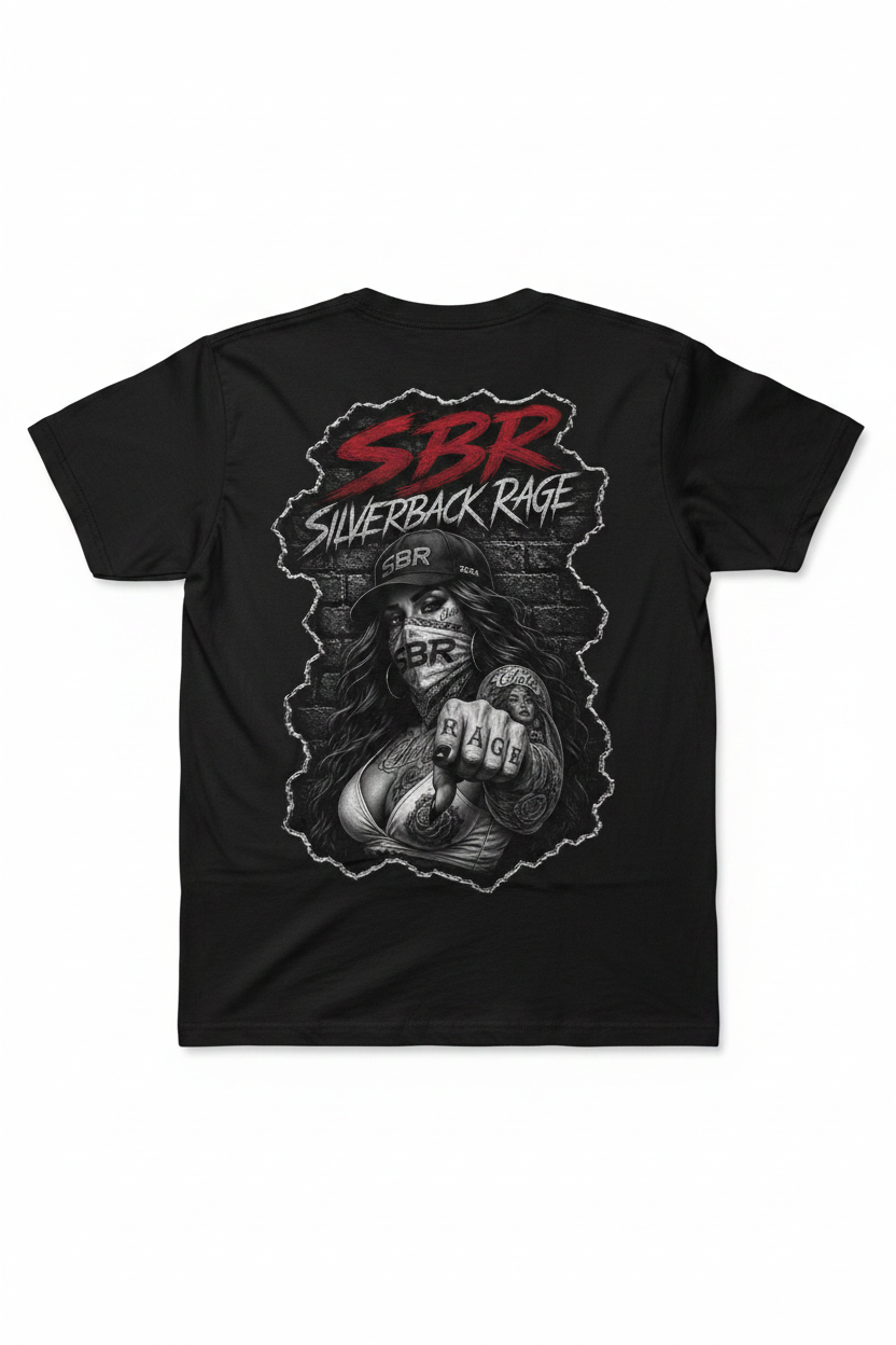 SBR Silverback Rage Back Tee Mockup
