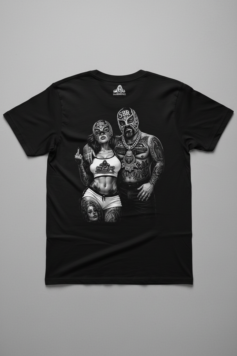 SBR Silverback Rage Couple Back Print T-Shirt Mockup