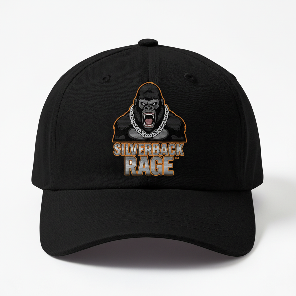 Silverback Rage Black Baseball Cap