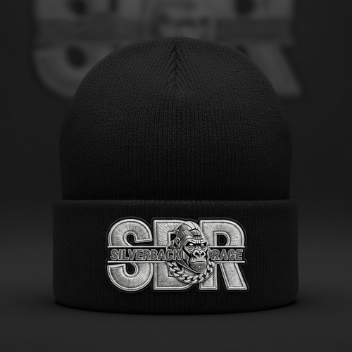 Silverback Rage Black Beanie Front