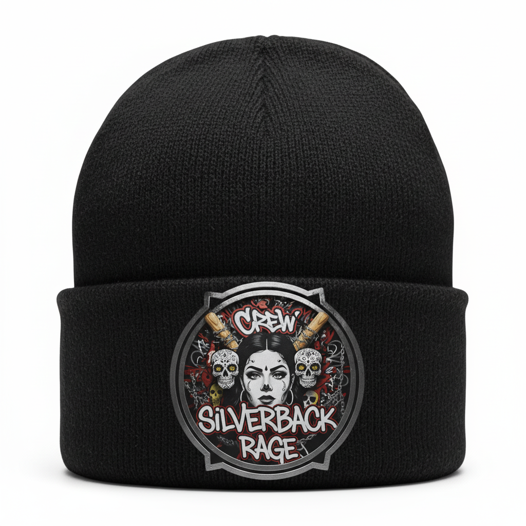 Silverback Rage Black Beanie