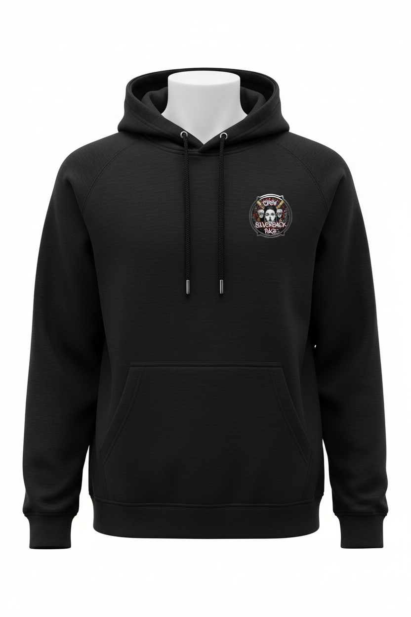 Silverback Rage Black Hoodie - Professional Product Photo