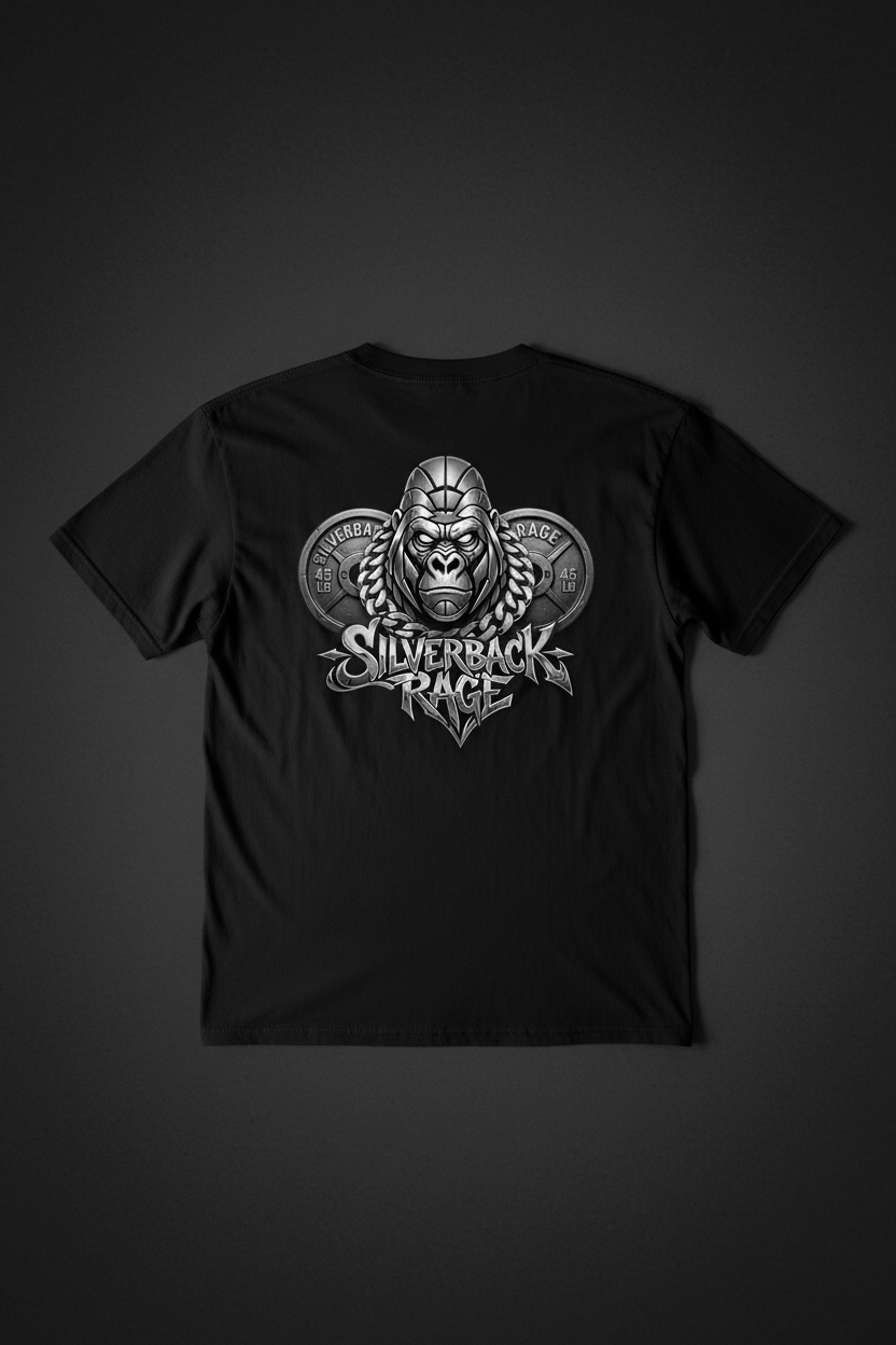 Silverback Rage Black T-Shirt Back