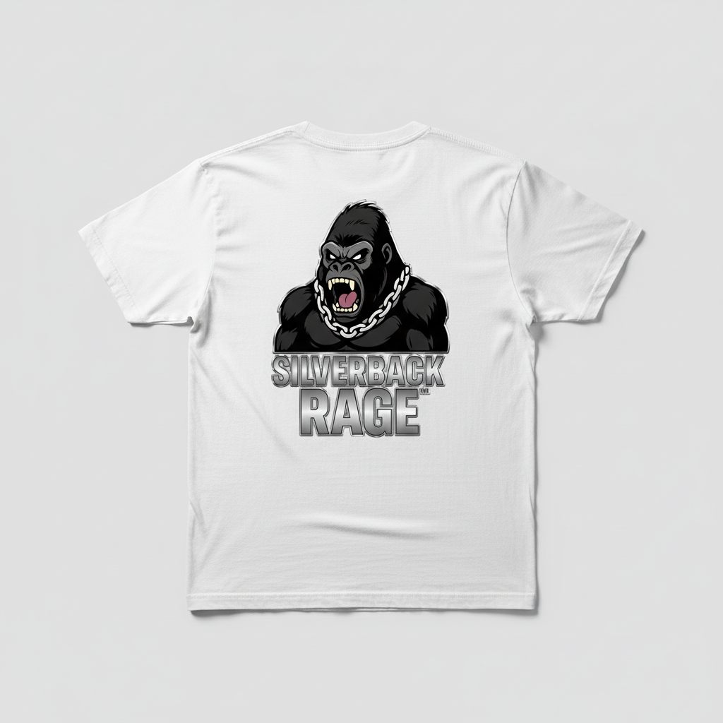 White Silverback Rage T-Shirt Back
